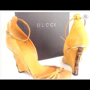 Gucci Suede Wedge Sandal